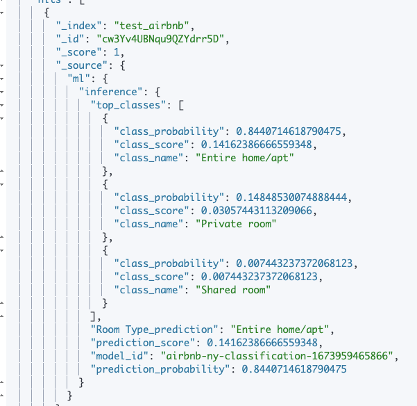 Ingesting one listing with some of the classification fields: