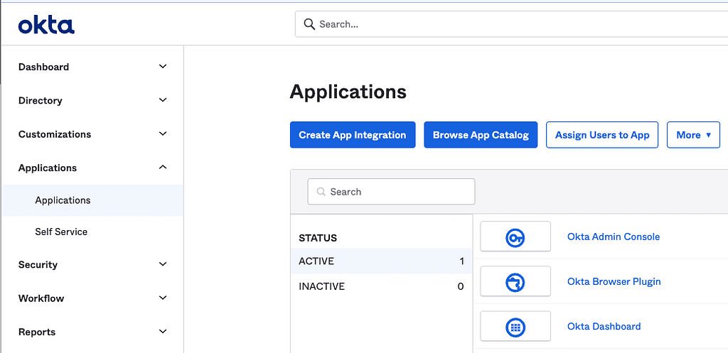 Creating an App Integration in Okta